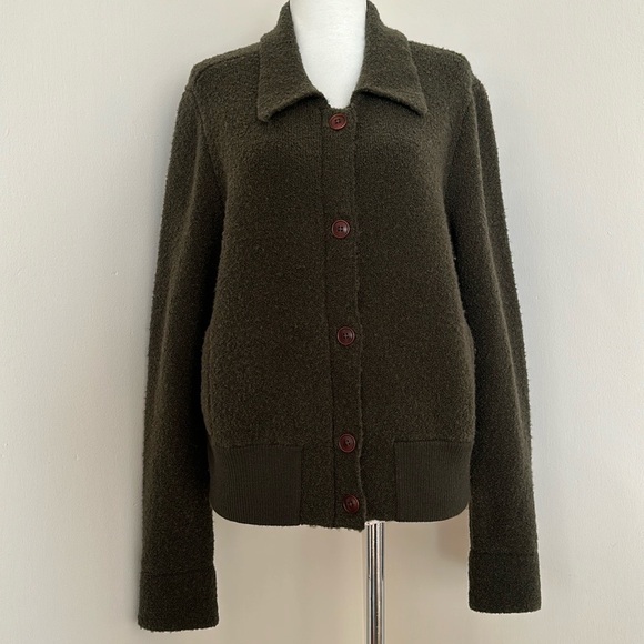 Banana Republic Heritage Boucle Bomber Sweater - Picture 4 of 13